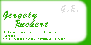 gergely ruckert business card
