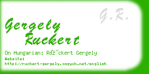 gergely ruckert business card